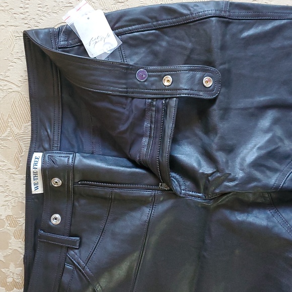 Free Pepple We The Free Rebel Vegan Leather Pants/Black - Picture 9 of 16